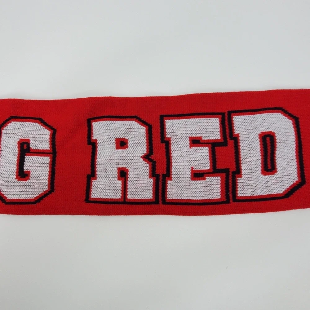 Cornell University Big Red Hockey Beanie Hat and‎ Scarf Set Red White Black Knit